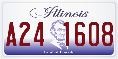 IL license plate A241608