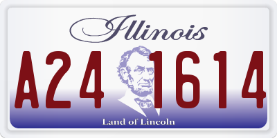 IL license plate A241614