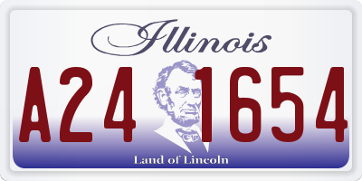 IL license plate A241654