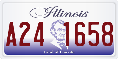 IL license plate A241658
