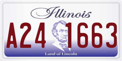 IL license plate A241663