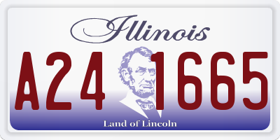 IL license plate A241665