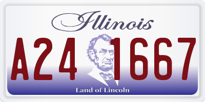 IL license plate A241667