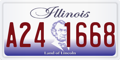 IL license plate A241668