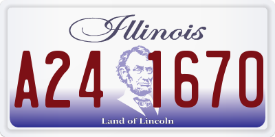 IL license plate A241670