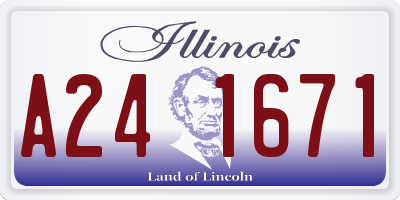 IL license plate A241671