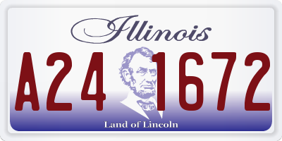 IL license plate A241672