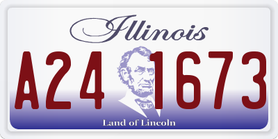 IL license plate A241673