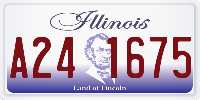 IL license plate A241675