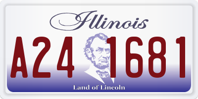 IL license plate A241681