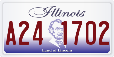 IL license plate A241702