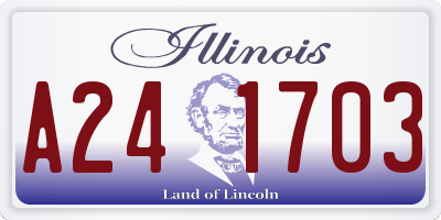 IL license plate A241703
