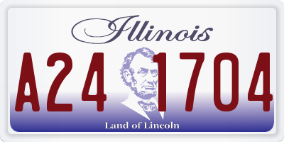 IL license plate A241704