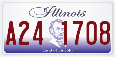 IL license plate A241708