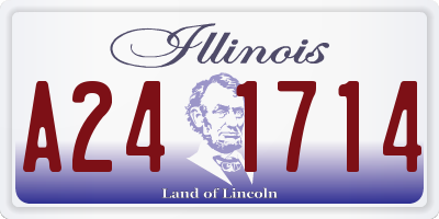 IL license plate A241714