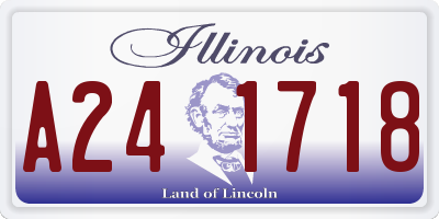 IL license plate A241718
