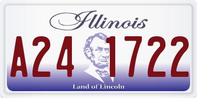 IL license plate A241722