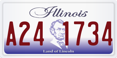 IL license plate A241734