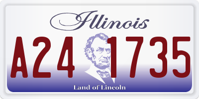 IL license plate A241735