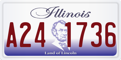 IL license plate A241736