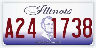 IL license plate A241738