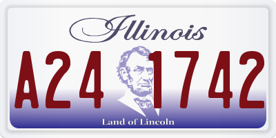 IL license plate A241742