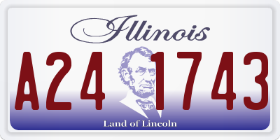 IL license plate A241743