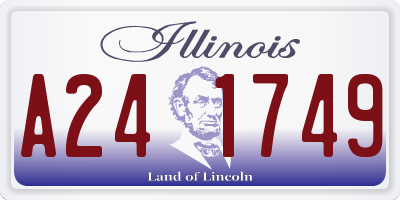 IL license plate A241749