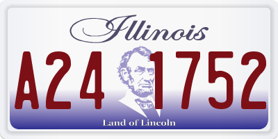 IL license plate A241752