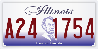 IL license plate A241754