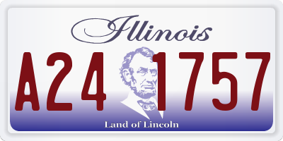 IL license plate A241757