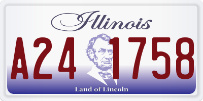IL license plate A241758
