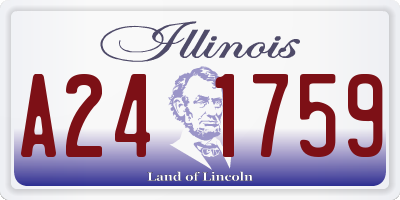 IL license plate A241759