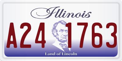IL license plate A241763