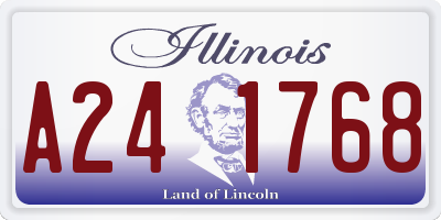 IL license plate A241768