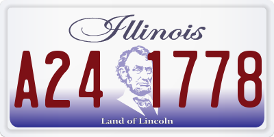 IL license plate A241778