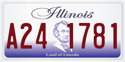 IL license plate A241781