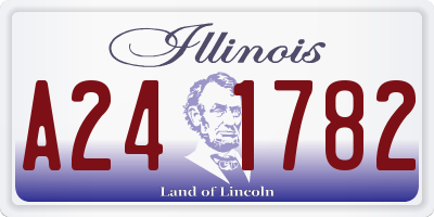IL license plate A241782