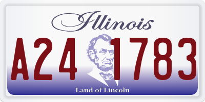 IL license plate A241783