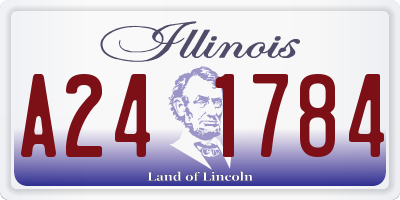 IL license plate A241784