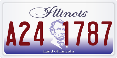 IL license plate A241787