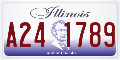 IL license plate A241789