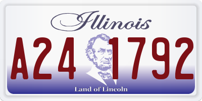 IL license plate A241792