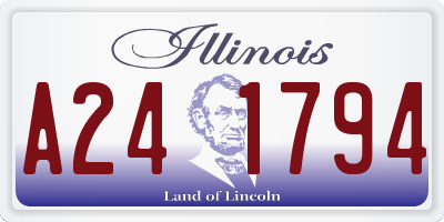IL license plate A241794