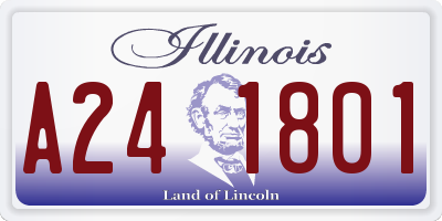 IL license plate A241801
