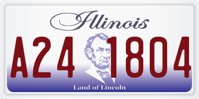IL license plate A241804