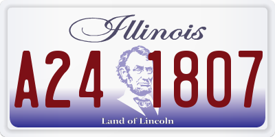 IL license plate A241807