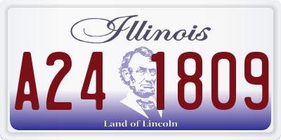 IL license plate A241809