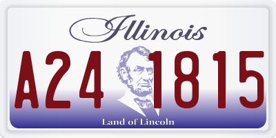 IL license plate A241815