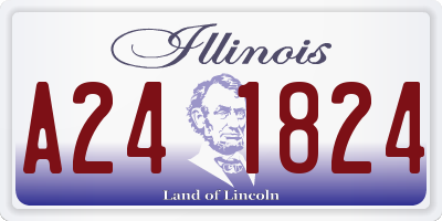 IL license plate A241824